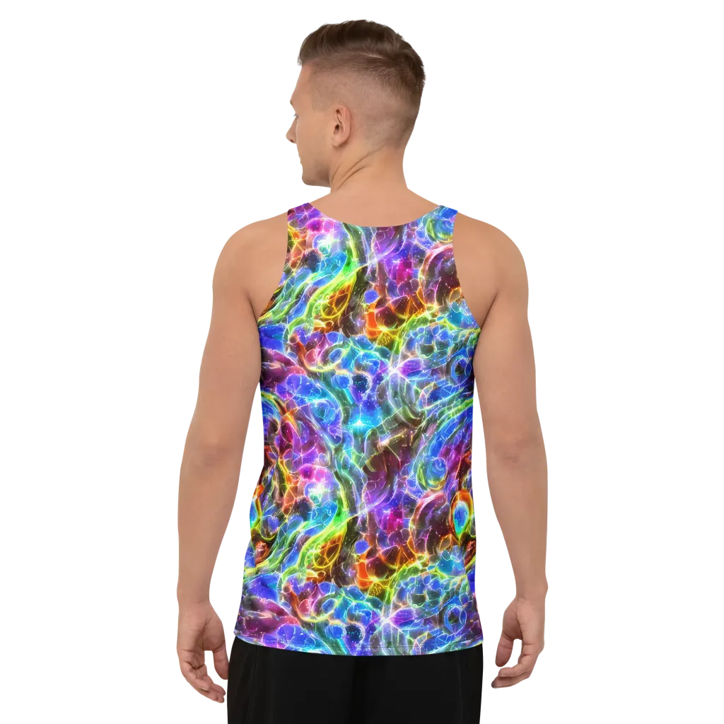 Galaxy Glass on Men's Tank Top — Back