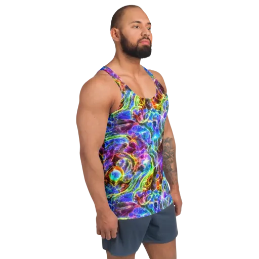 Galaxy Glass on a Men's Tank Top