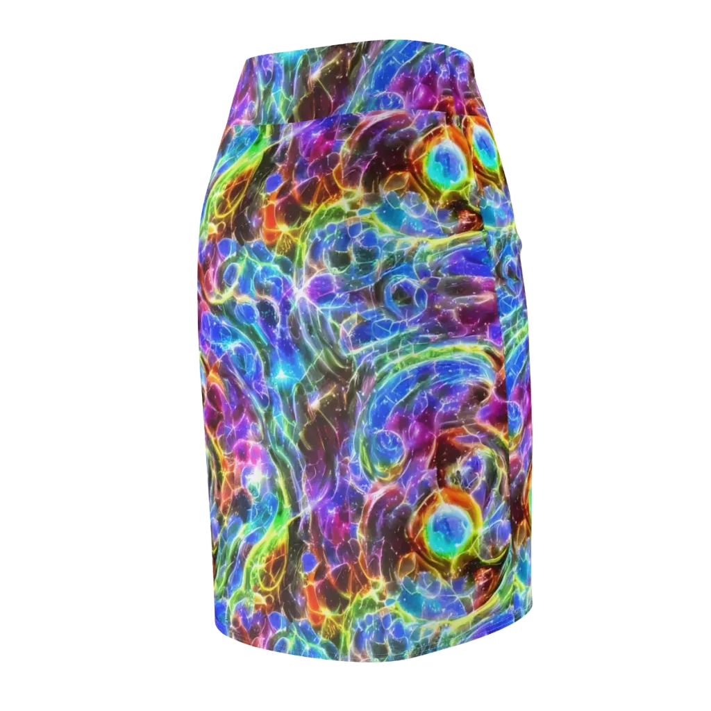 Galaxy Glass on Pencil Skirt — Back Side