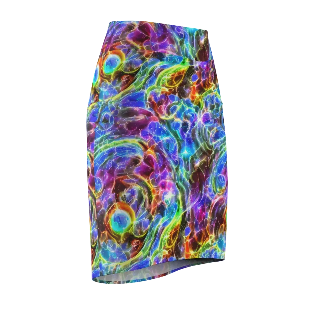 Galaxy Glass on Pencil Skirt — Front Side