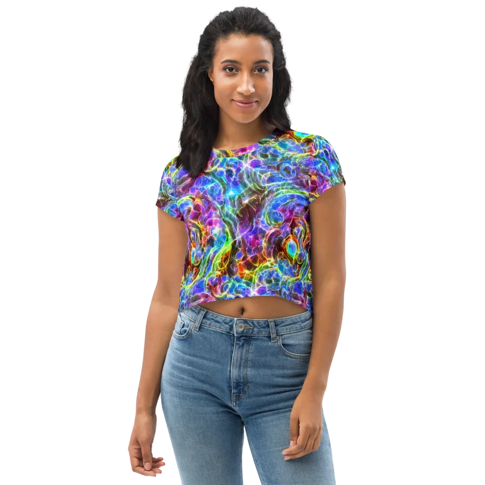 Galaxy Glass on Crop Tee — Front