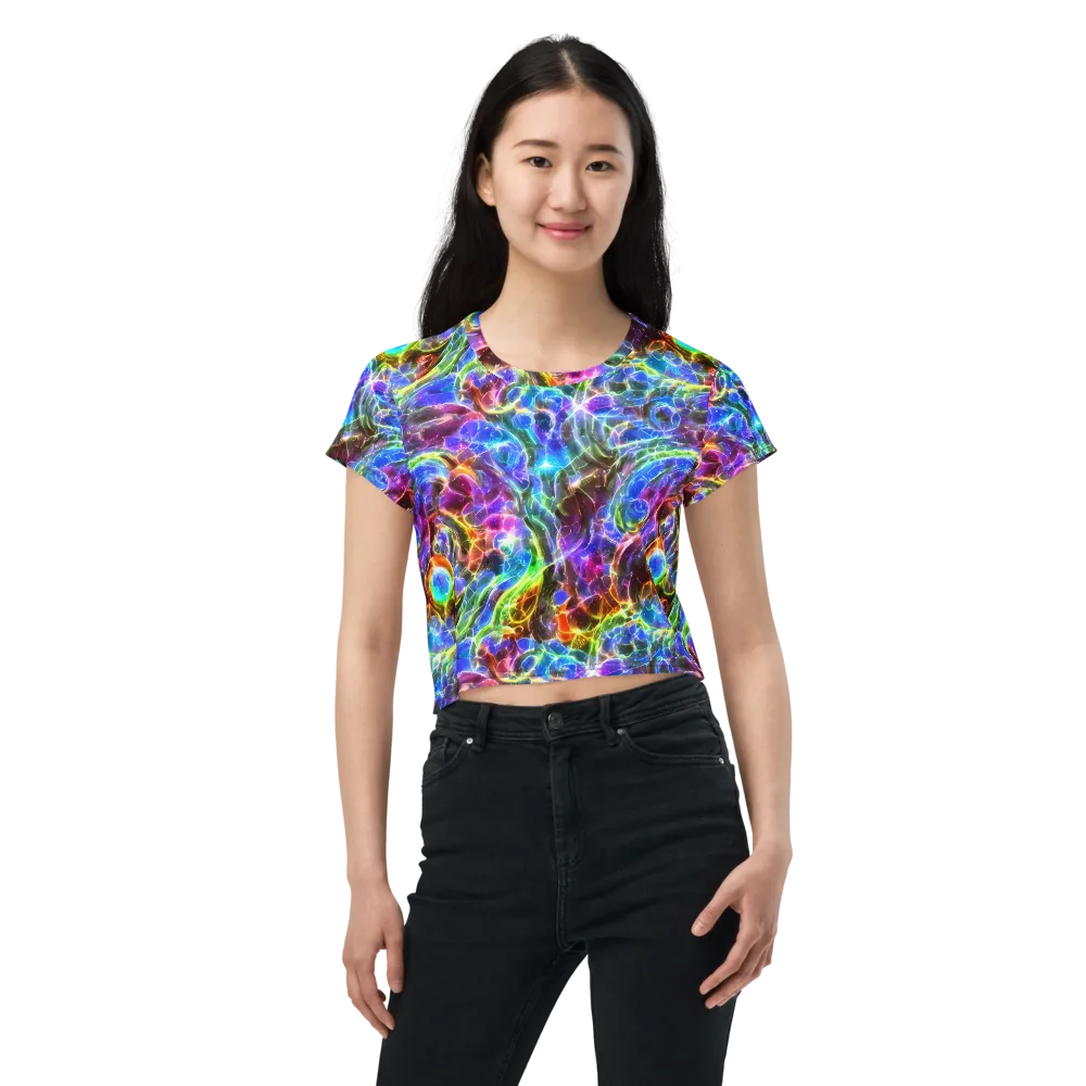 Galaxy Glass on Crop Tee — Front