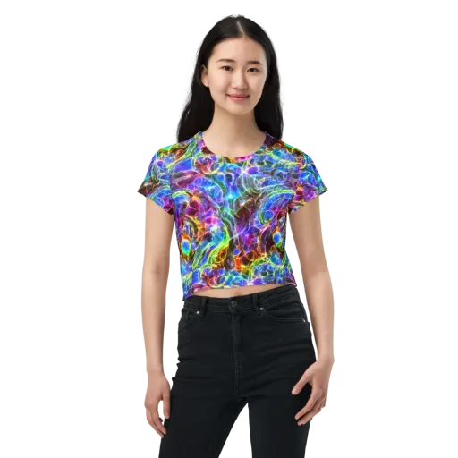 Galaxy Glass on a Crop Tee
