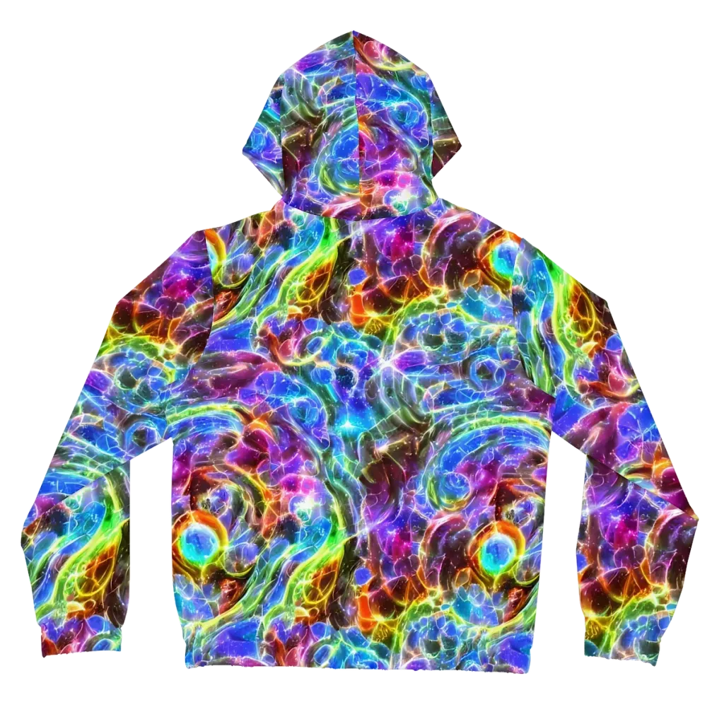 Galaxy Glass on Women's Full-Zip Hoodie — Back