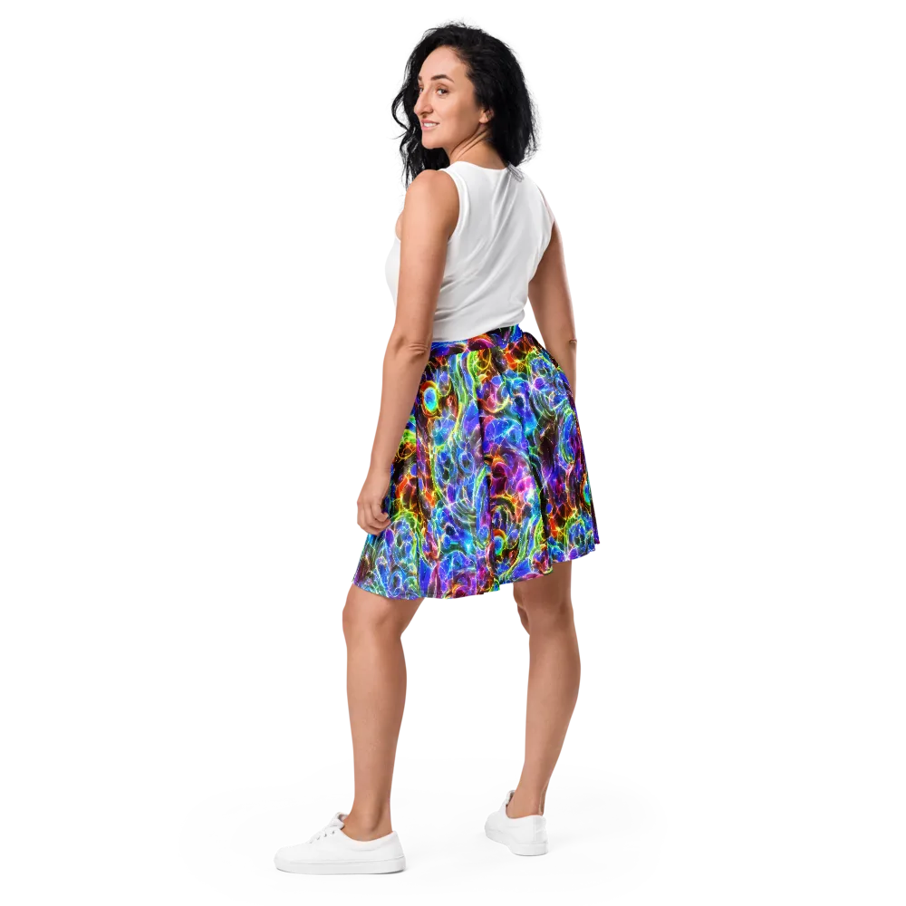 Galaxy Glass on Skater Skirt — Back