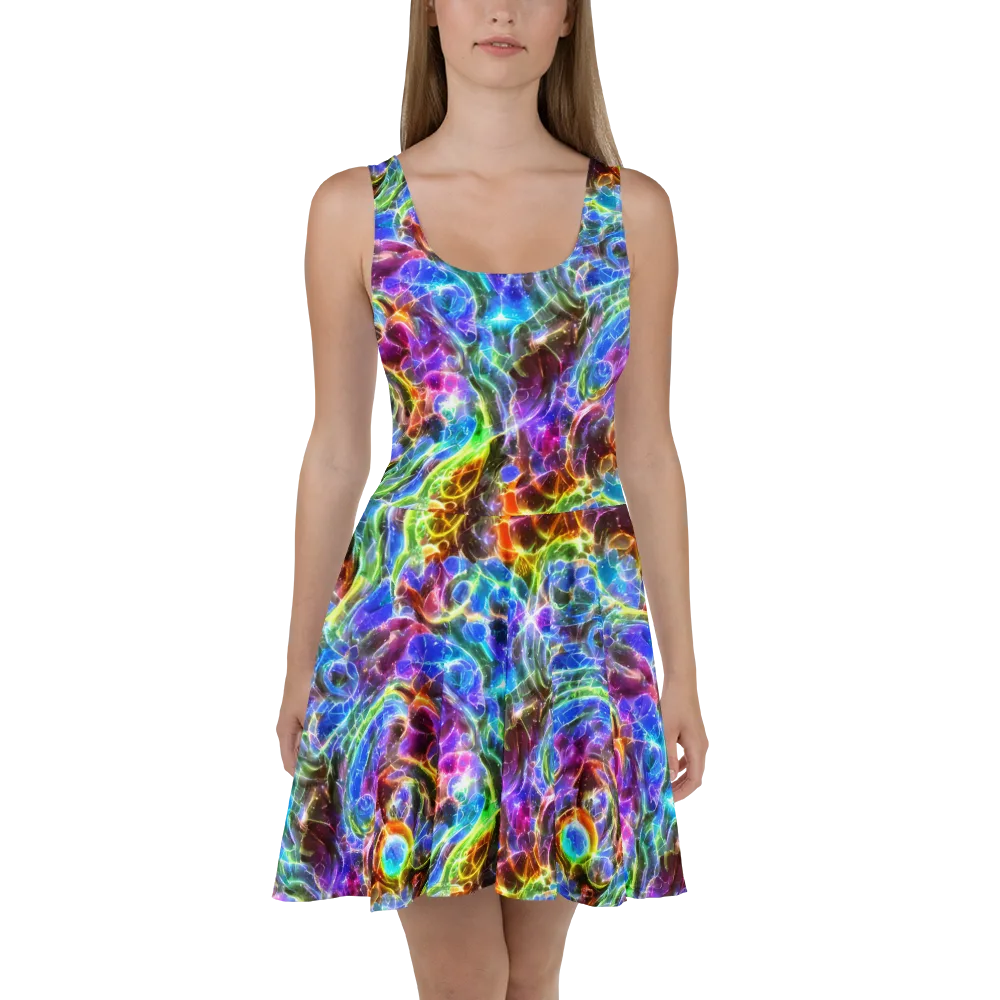 Galaxy Glass on Skater Dress — Front