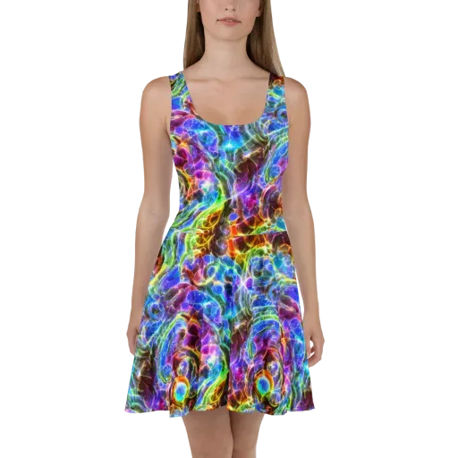 Galaxy Glass on a Skater Dress
