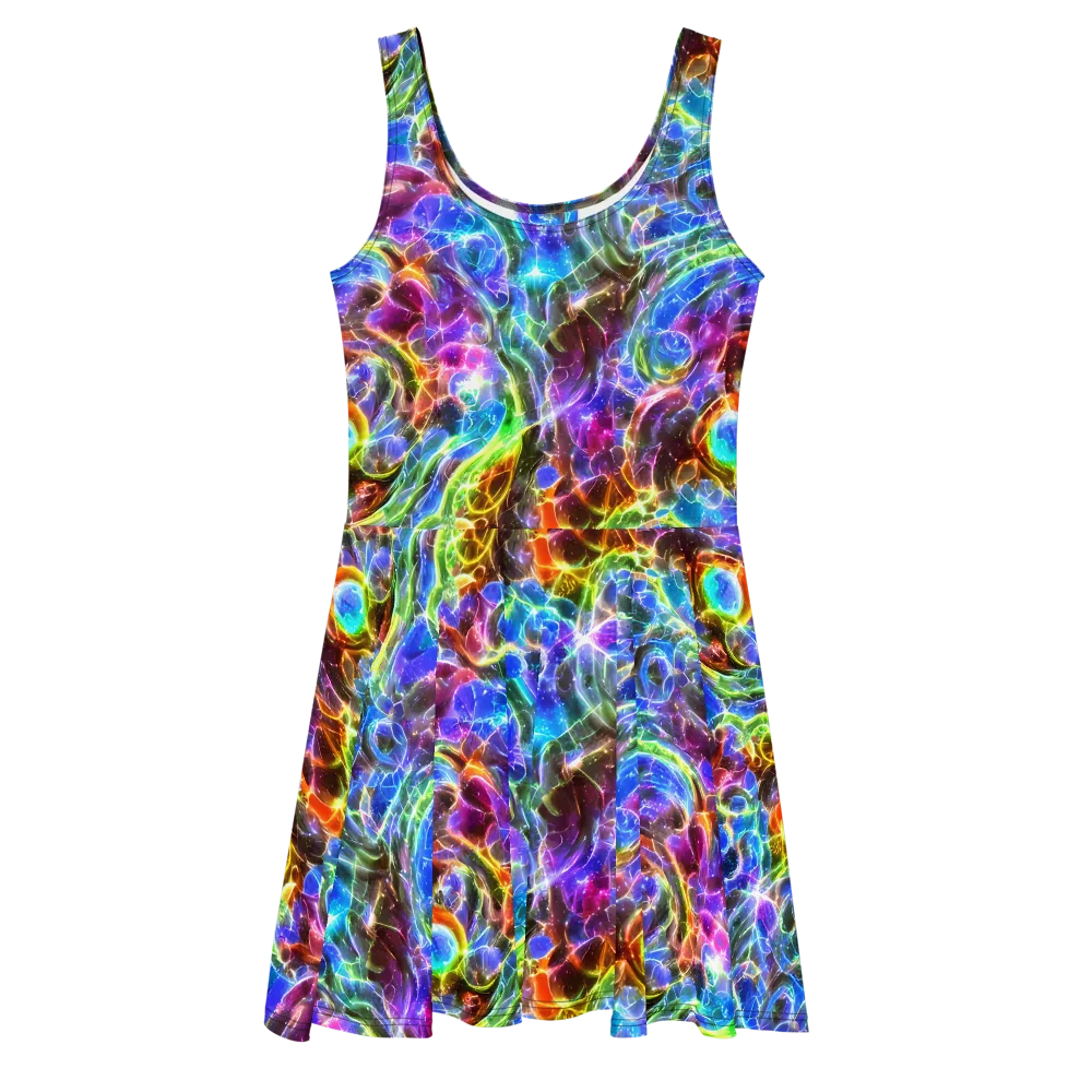 Galaxy Glass on Skater Dress — Front