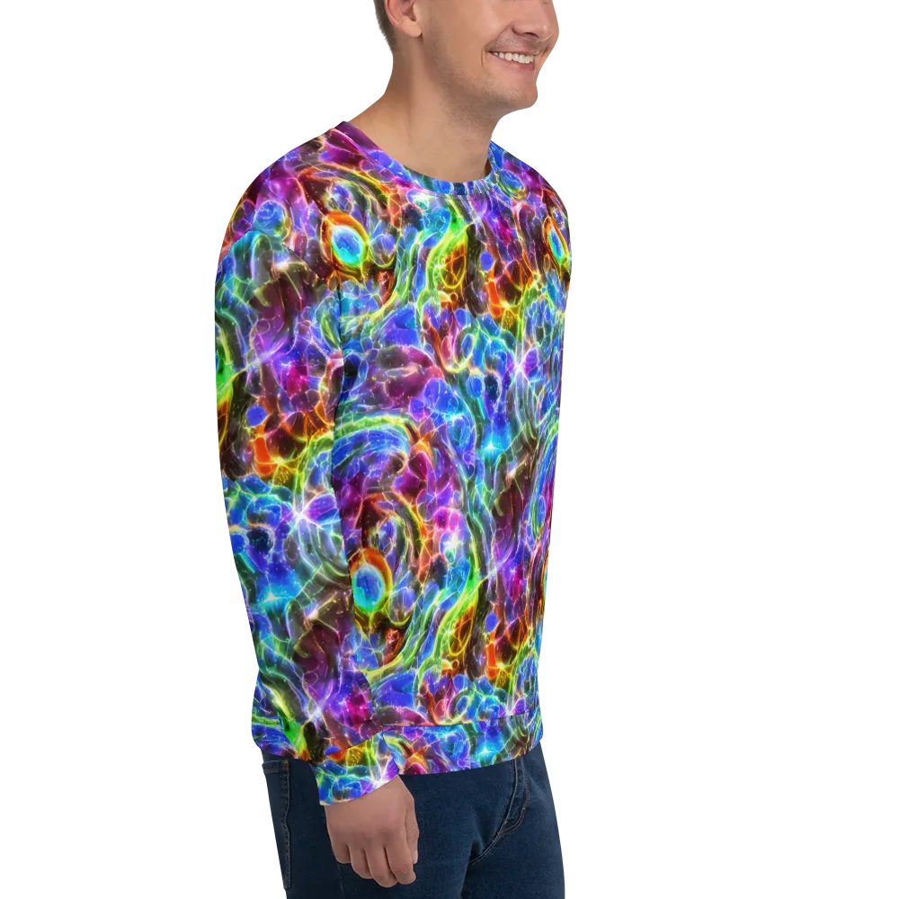 Galaxy Glass on Sweatshirt — Right Front