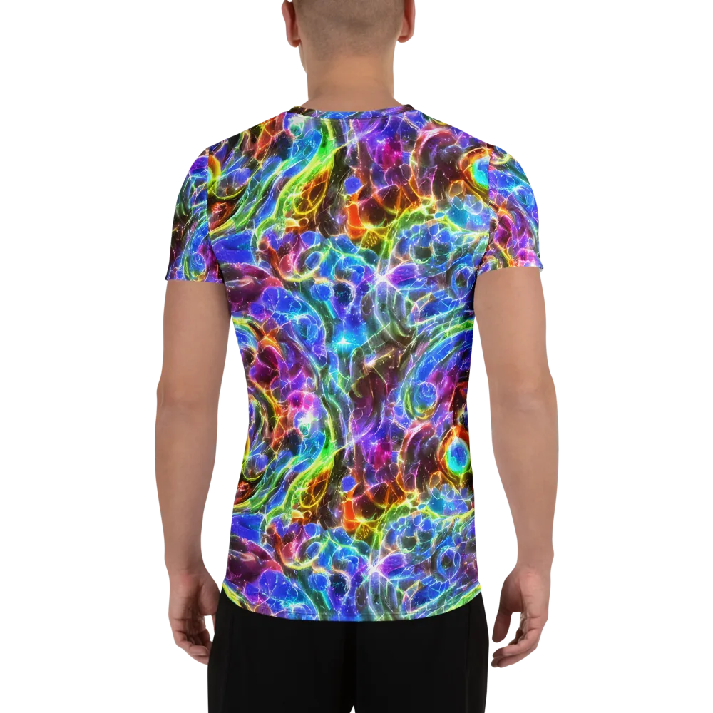 Galaxy Glass on Men's Athletic T-Shirt — Back