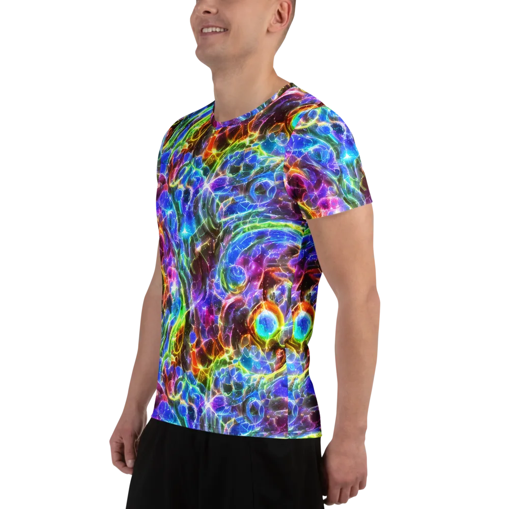 Galaxy Glass on Men's Athletic T-Shirt — Left