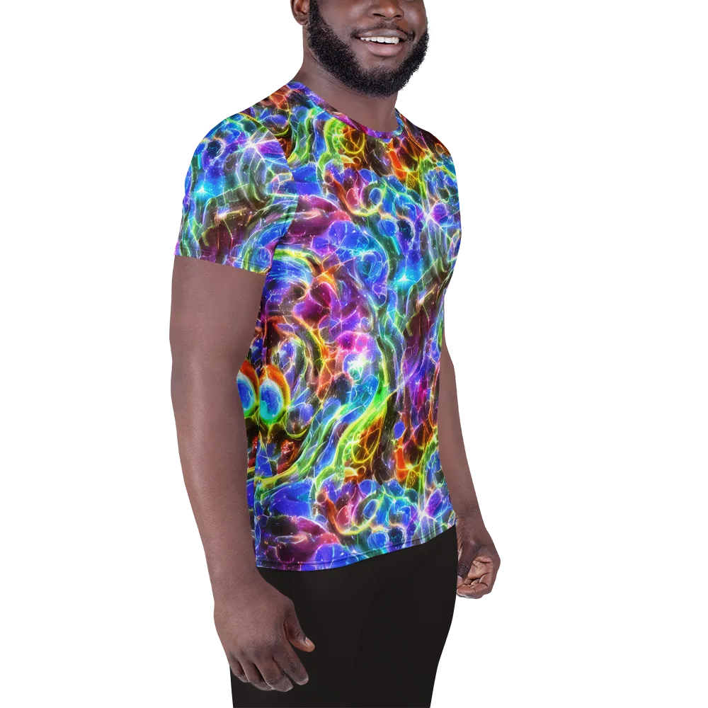 Galaxy Glass on Men's Athletic T-Shirt — Right