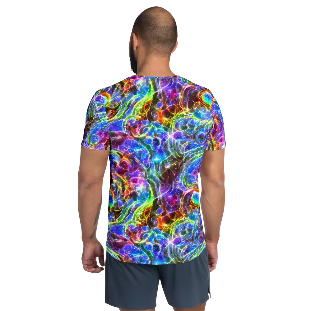 Galaxy Glass on Men's Athletic T-Shirt — Back