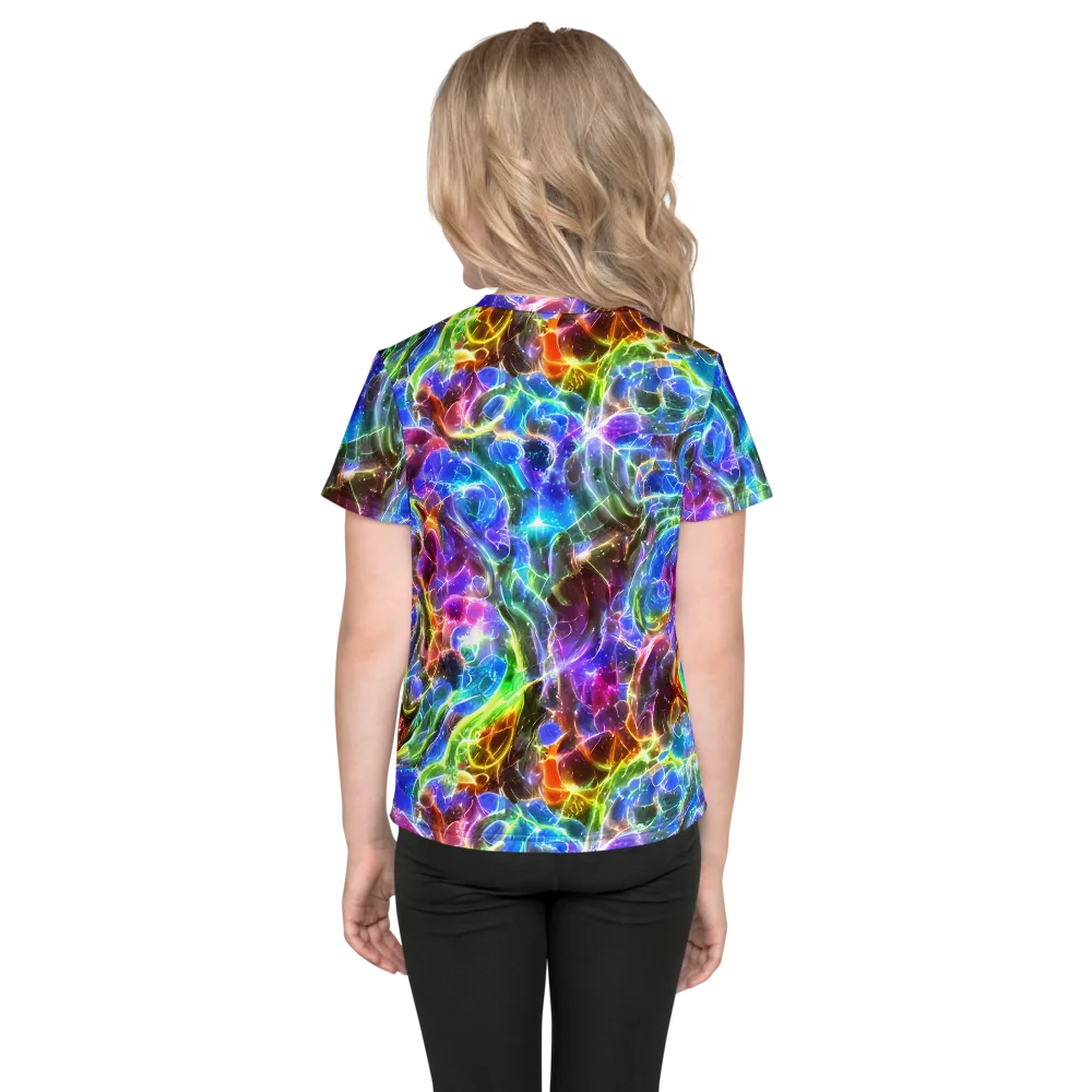 Galaxy Glass on Kids Crew Neck T-Shirt — Back