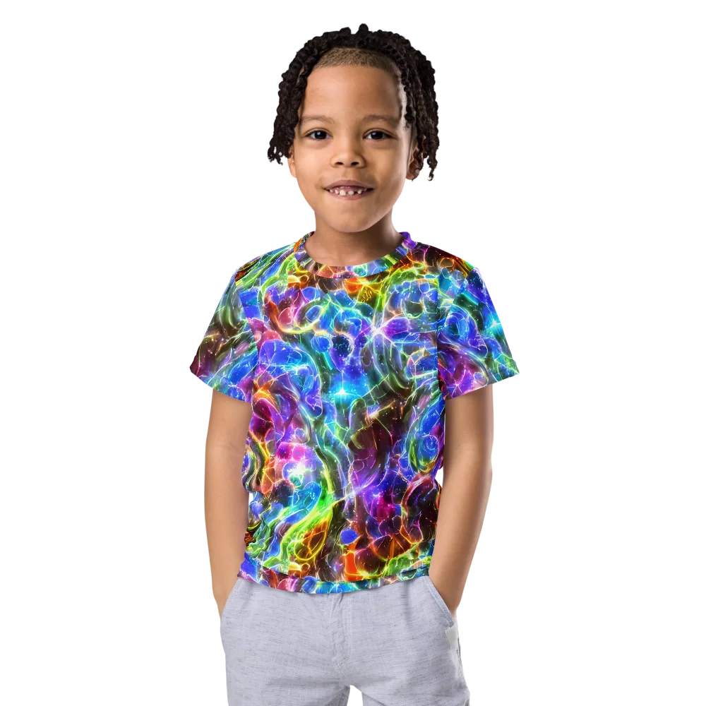 Galaxy Glass on Kids Crew Neck T-Shirt — Front