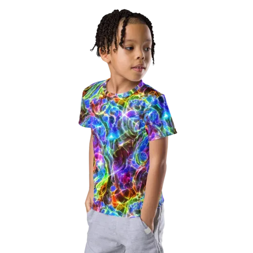Galaxy Glass on a Kids Crew Neck T-Shirt