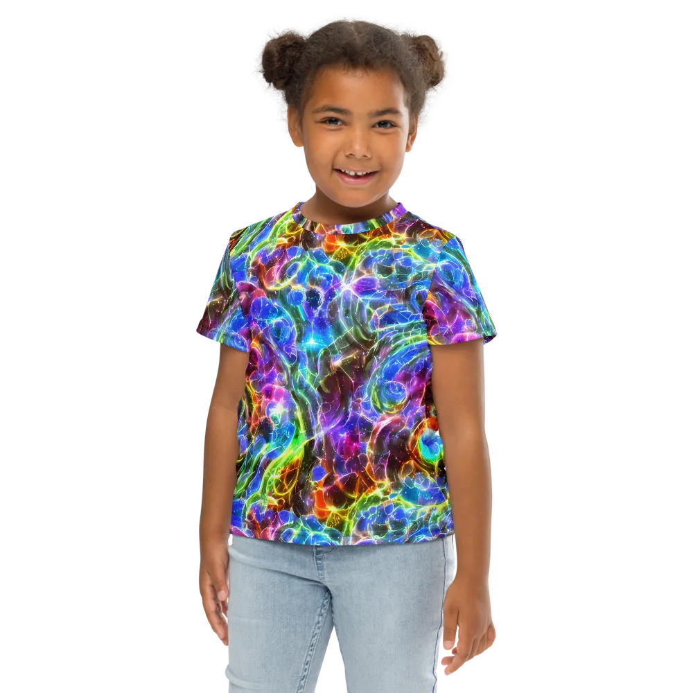 Galaxy Glass on Kids Crew Neck T-Shirt — Front