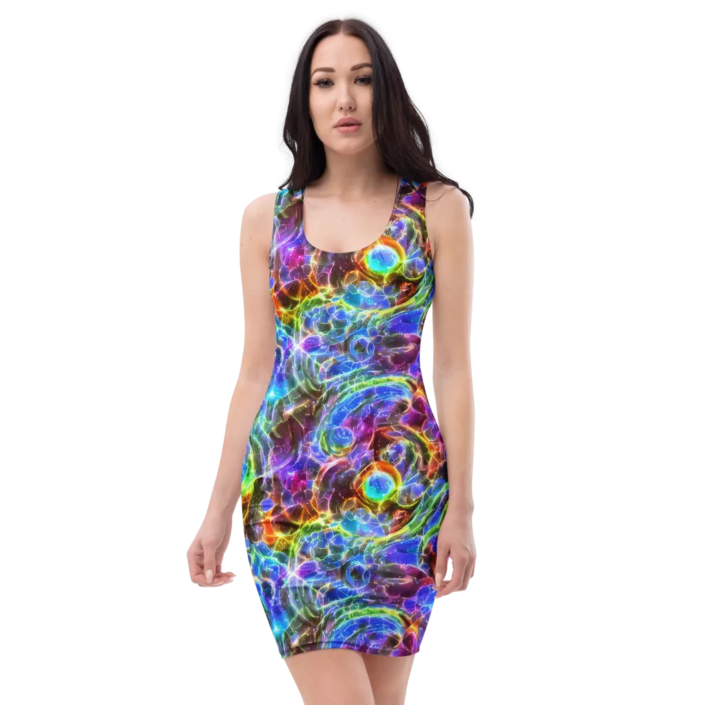 Galaxy Glass on Bodycon Dress — Front