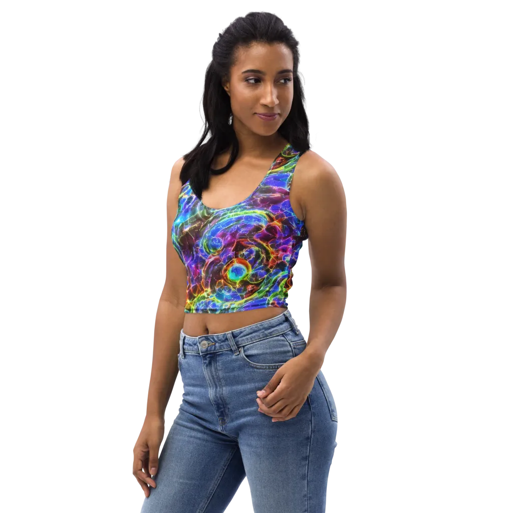 Galaxy Glass on Crop Top — Left Front