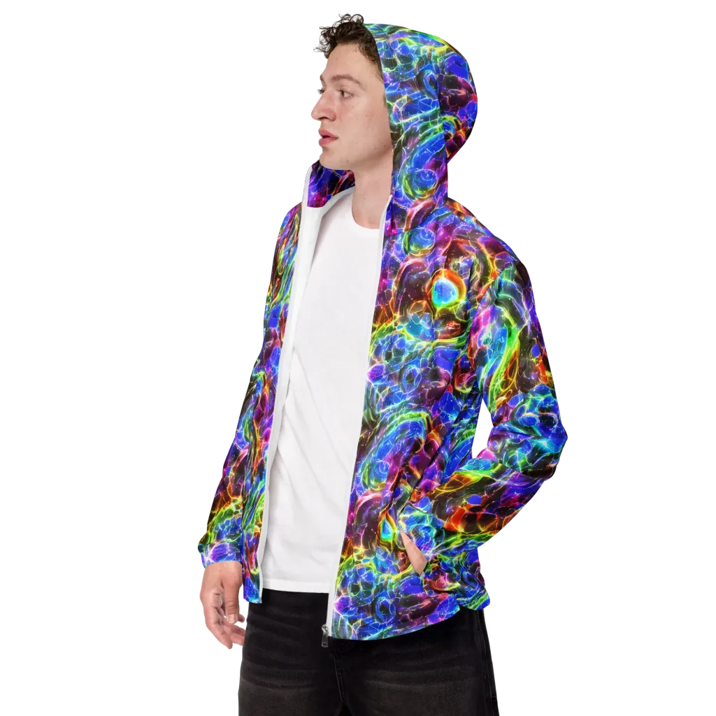 Galaxy Glass on Men's Windbreaker — Left Front