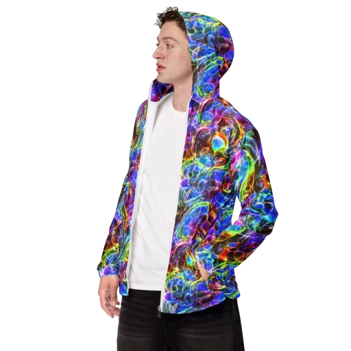Galaxy Glass on a Men's Windbreaker