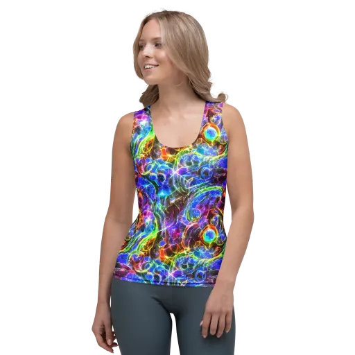 Galaxy Glass on a Women's Tank Top