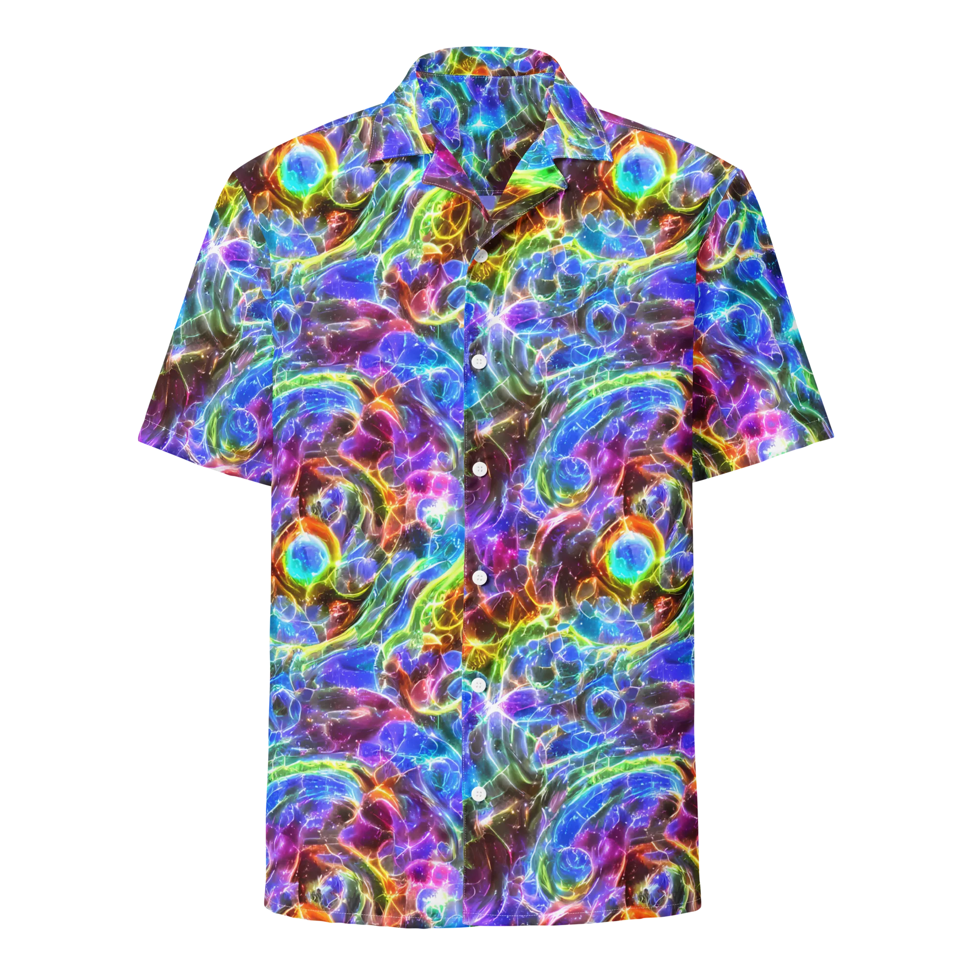 Galaxy Glass on Button Shirt — Front