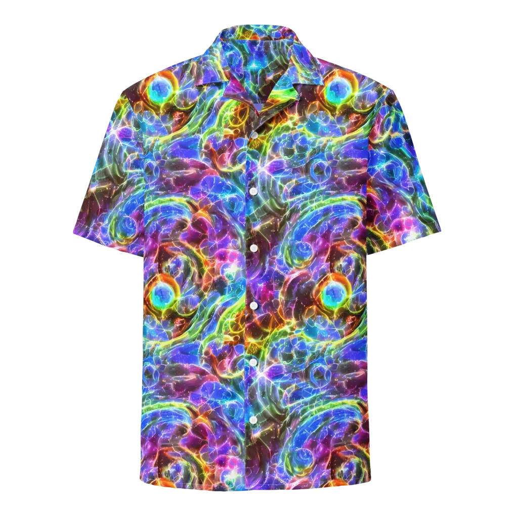 Galaxy Glass on Button Shirt — Front