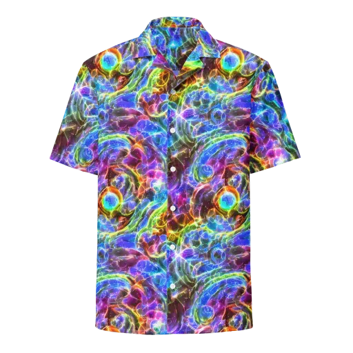 Galaxy Glass on a Button Shirt