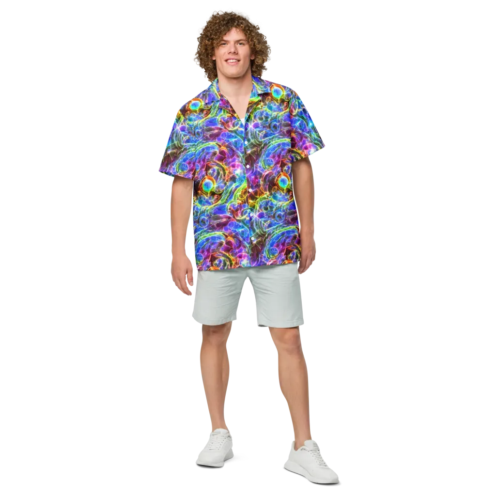 Galaxy Glass on Button Shirt — Front