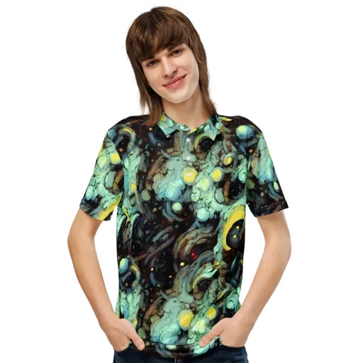 Cavern of Light on a Men's Slim Fit Polo Shirt