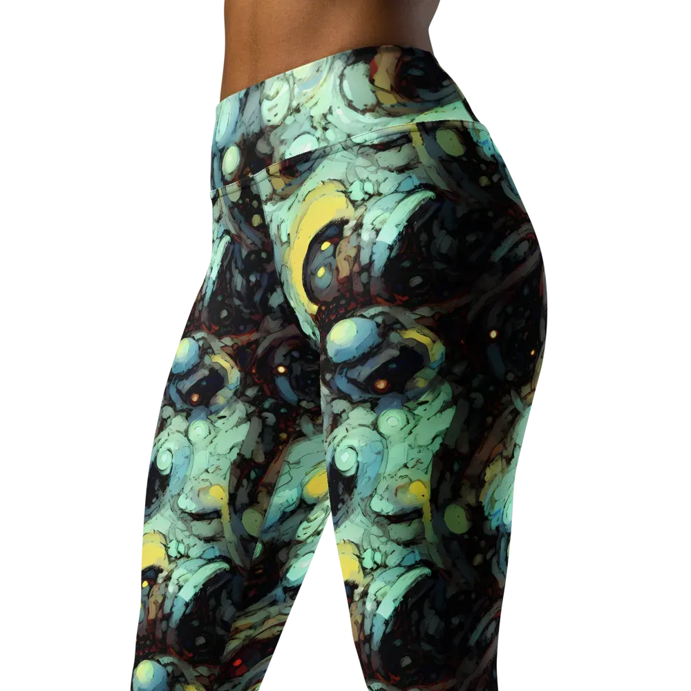 Cavern of Light on Yoga Leggings — Left Front