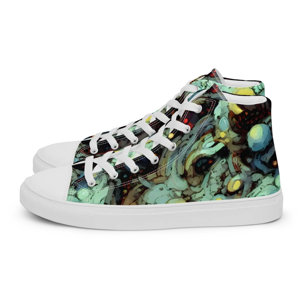 Cavern of Light on Men's High Top Canvas Shoes — Left