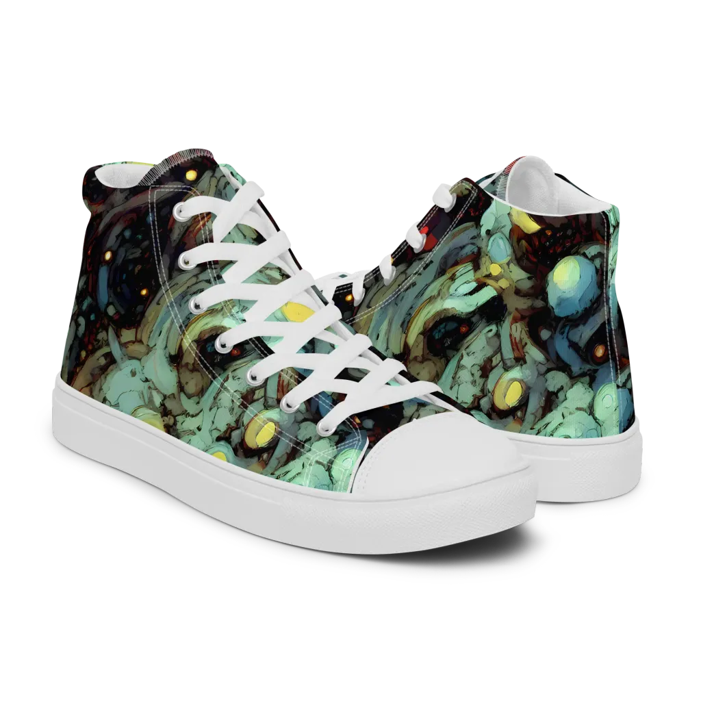 Cavern of Light on Men's High Top Canvas Shoes — Right