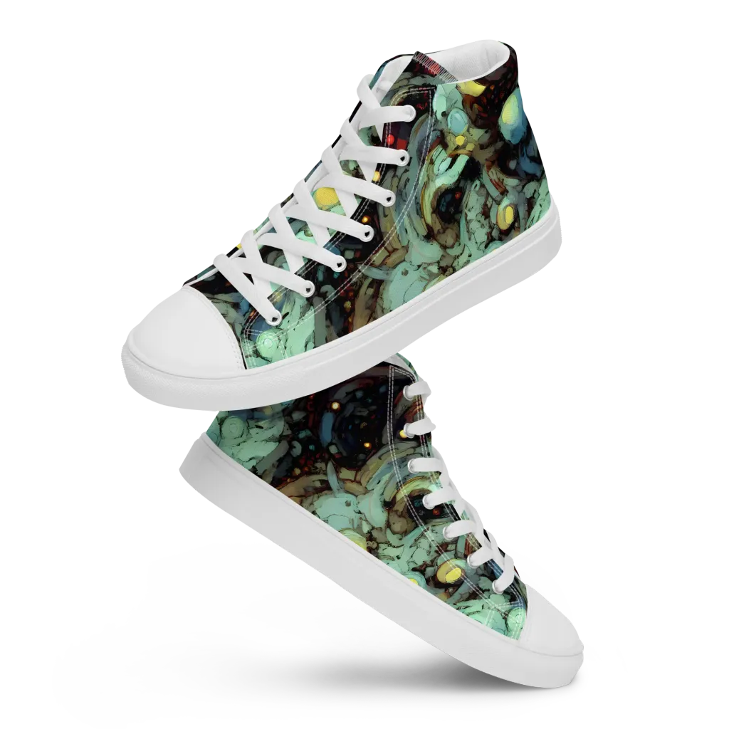 Cavern of Light on Men's High Top Canvas Shoes — Front