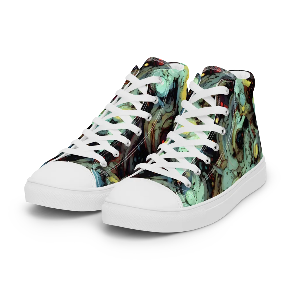 Cavern of Light on Women's High Top Canvas Shoes — Left Front