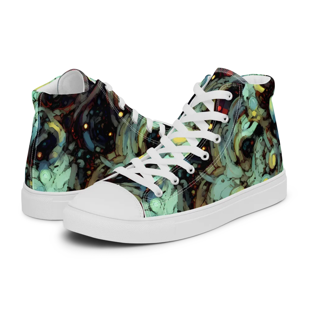 Cavern of Light on Women's High Top Canvas Shoes — Left