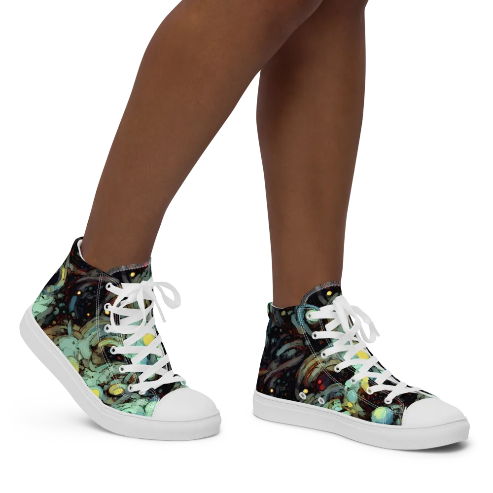 Cavern of Light on Women's High Top Canvas Shoes — Right