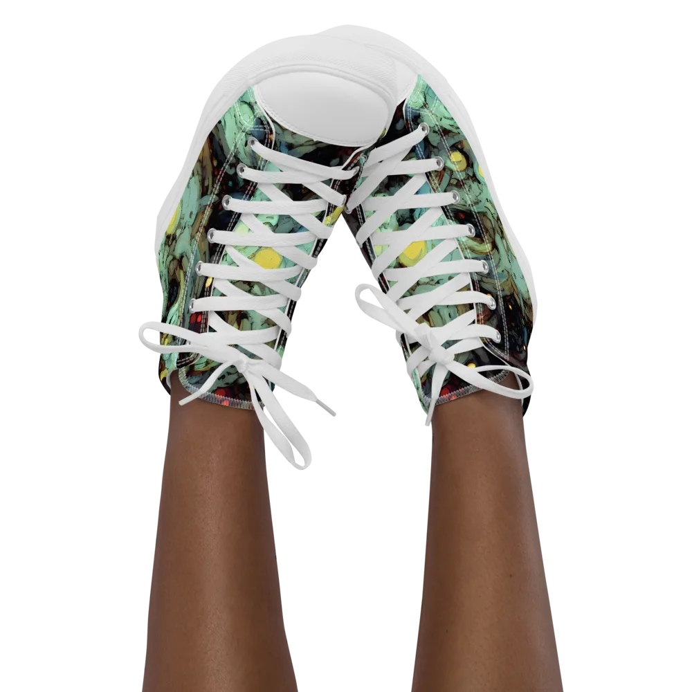Cavern of Light on Women's High Top Canvas Shoes — Front