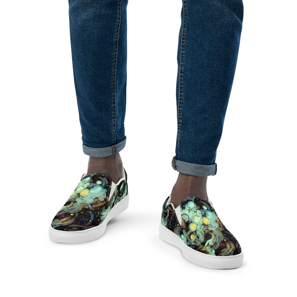Cavern of Light on Men's Slip-On Canvas Shoes — Front