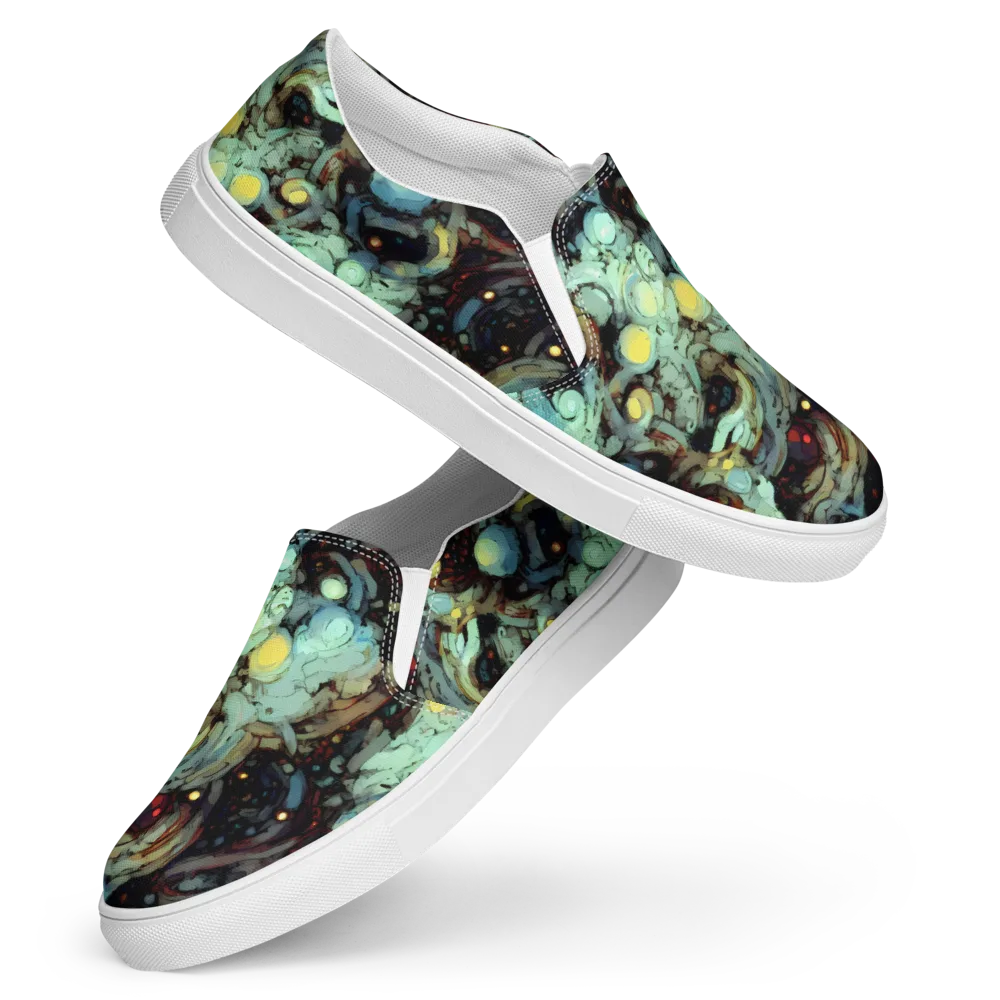 Cavern of Light on Women's Slip-On Canvas Shoes — Front