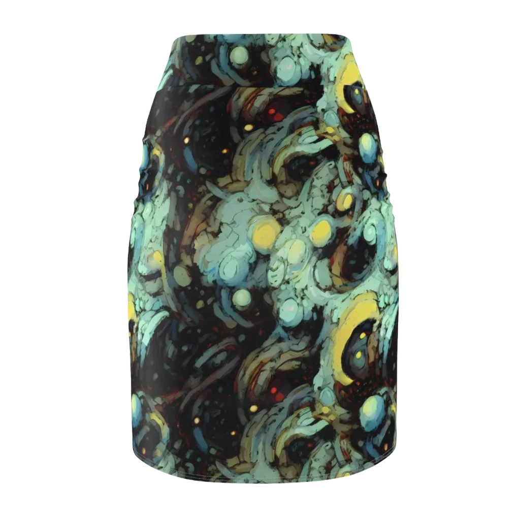 Cavern of Light on Pencil Skirt — Back