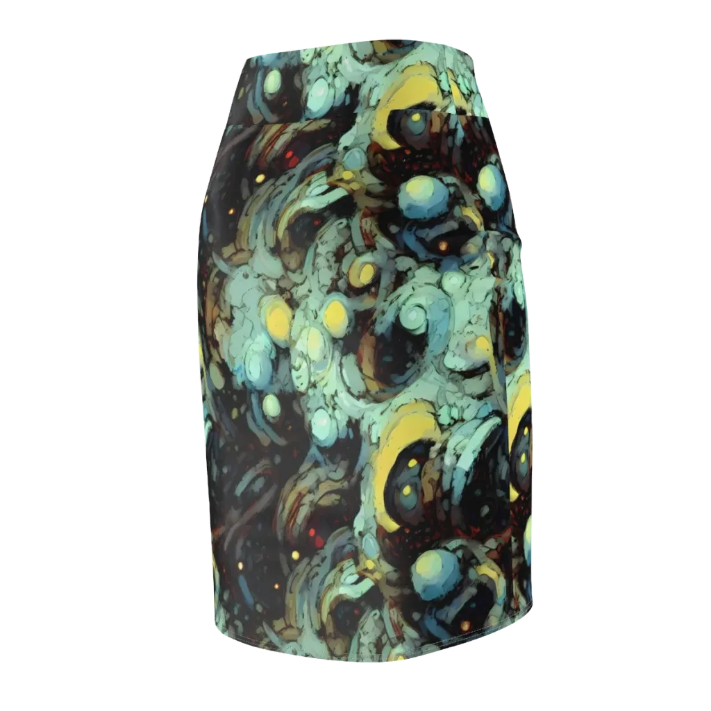 Cavern of Light on Pencil Skirt — Back Side