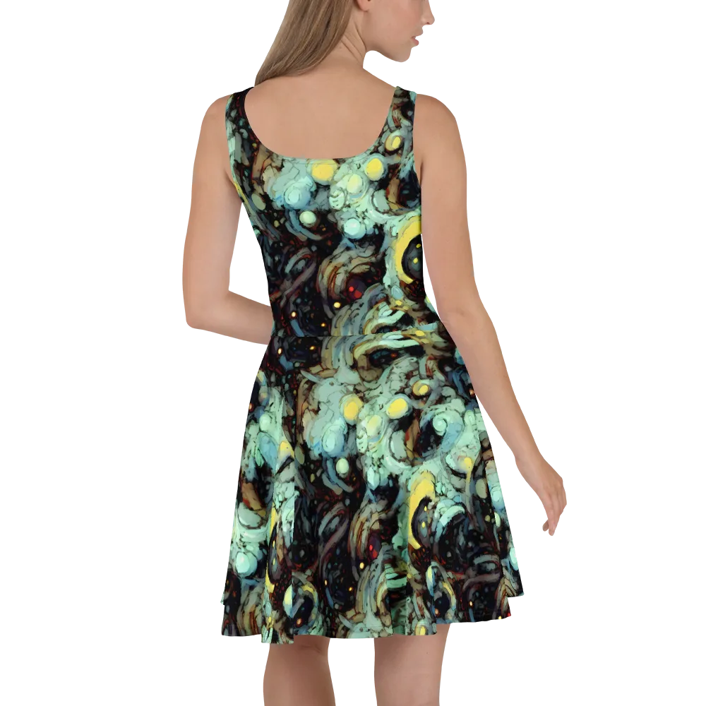 Cavern of Light on Skater Dress — Back