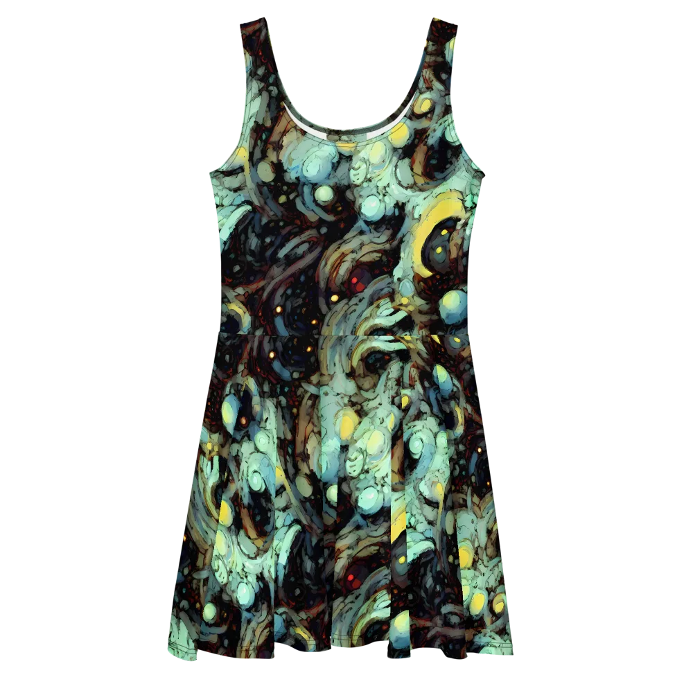 Cavern of Light on Skater Dress — Front