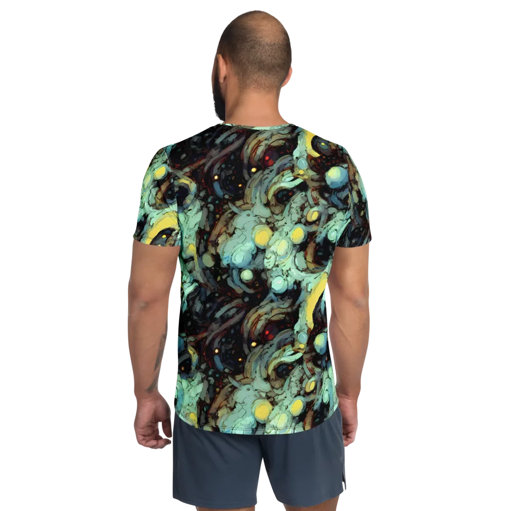 Cavern of Light on Men's Athletic T-Shirt — Back