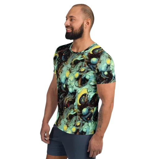Cavern of Light on a Men's Athletic T-Shirt