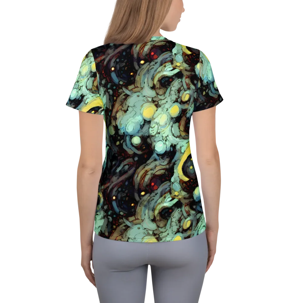 Cavern of Light on Women's Athletic T-Shirt — Back