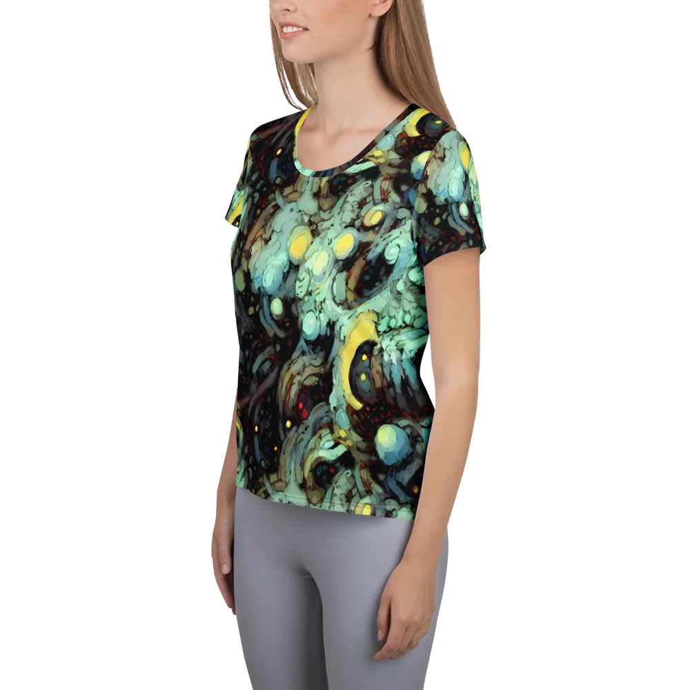 Cavern of Light on Women's Athletic T-Shirt — Left