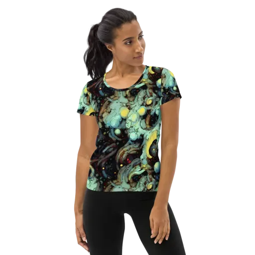 Cavern of Light on a Women's Athletic T-Shirt